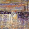Image 2 : Limited Edition Lithograph on Paper, Harbor at Sunset, Signed and Numbered
