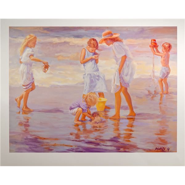 Lucelle Raad, Poster Print on Paper, Beach Children Scene