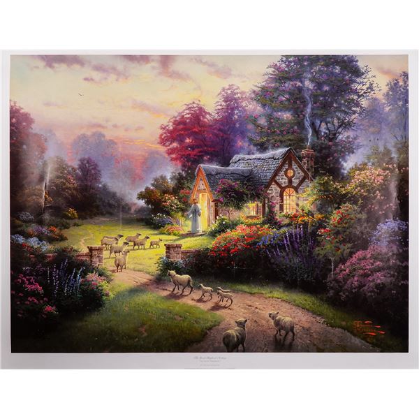 Thomas Kinkade,  Poster Print on Paper, The Good Shepherd Signed & Numbered