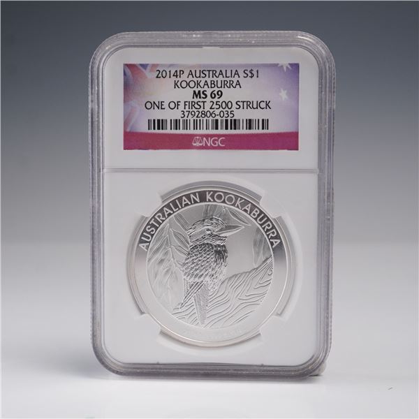 2014P Australia Silver Dollar Commemorative Coin NGC Graded MS 69