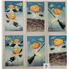 Image 1 : Barton & Spooner Halloween Pumpkin Head Ghost Set of 6 Postcards