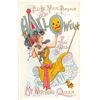 Image 1 : Dwig Halloween Woman Swinging Holding Pumpkin Postcard
