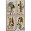 Image 1 : Group of 4 Children With Stockings Winsch Christmas Holiday Postcards