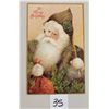 Image 1 : A Merry Christmas Santa Claus Carrying Red Sack Postcard