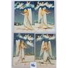 Image 1 : Set of 4 Christmas Angels with Instruments Postcards