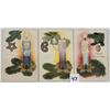 Image 1 : Group of 6 Christmas Fantasy Candle Face Holiday Postcards