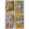 Image 1 : Set of 4 Angels & Walnut Holiday Greeting Postcards