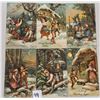 Image 1 : Set of 6 PFB Children Outdoors Christmas Holiday Postcards
