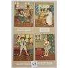 Image 1 : Group of 4 Christmas Greetings of Child With Stockings & Toys Postcards