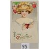 Image 1 : To My Valentine Winsch Schmucker Lady In Front of Web Postcard