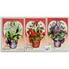 Image 1 : Group of 3 Clapsaddle Children in Flowers Valentine Holiday Postcards