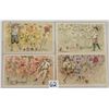 Image 1 : Set of 4 Winsch Cherub Playing Sports Valentine Holiday Postcards