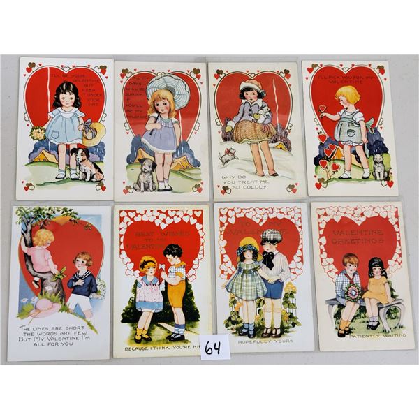 Group of 8 Whitney Valentine Children Holiday Greeting Postcards