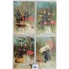 Image 1 : Set of 4 New Year Children Chimney Sweeps on Mushrooms Postcards