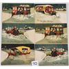 Image 1 : Set of 6 PFB New Year Children in Automobile Holiday Postcards