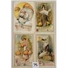 Image 1 : Group of 4 Thanksgiving Winsch Holiday Greeting Postcards with Ladies