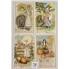 Image 1 : Group of 4 Thanksgiving Winsch Holiday Greeting Postcards with Ladies