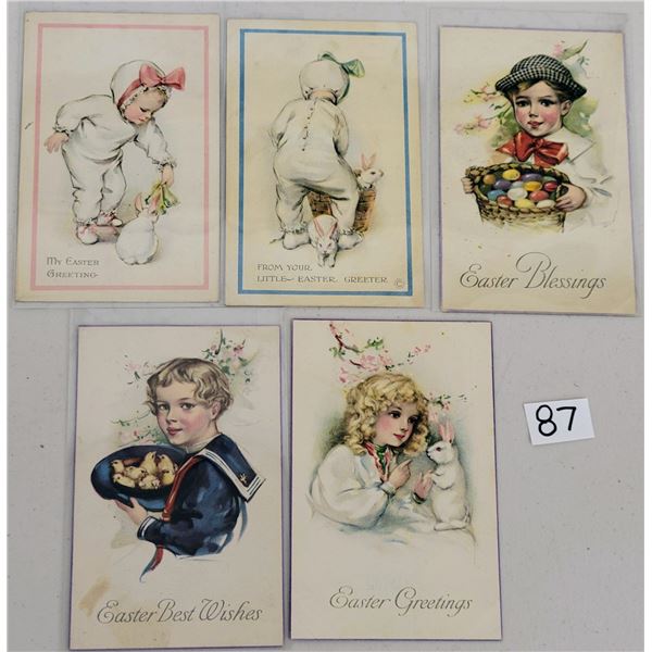Group of 8 Easter Holiday Greeting Postcards