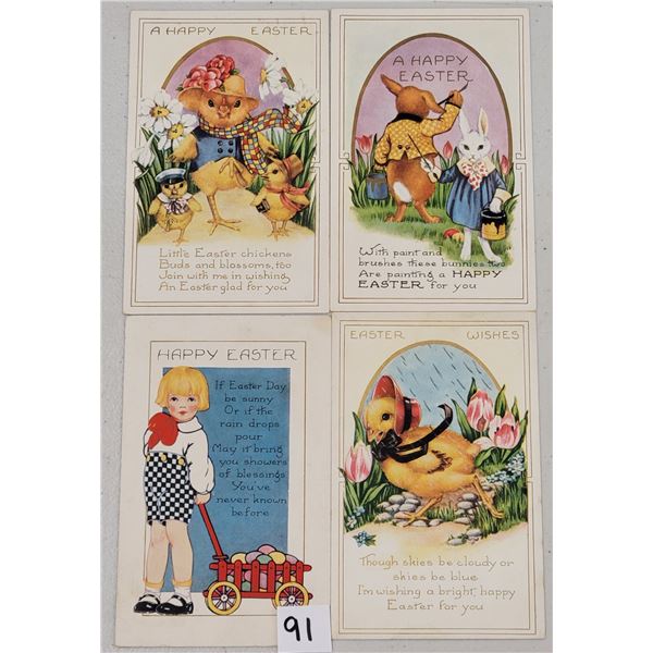 Group of 7 Whitney Easter Holiday Greeting Postcards