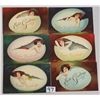 Image 1 : Group of 6 Ladies in Easter Egg Holiday Greeting Postcards