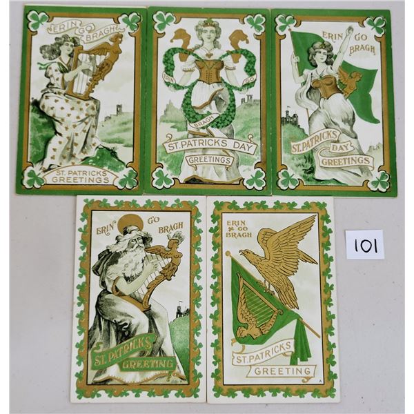 Group of 5 St. Patrick's Day Holiday Greeting Postcards