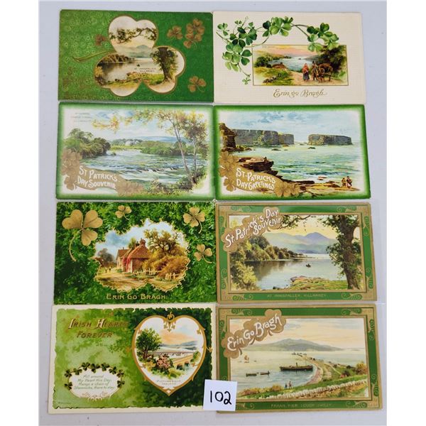 8 St. Patrick's Day Holiday Greeting Postcards
