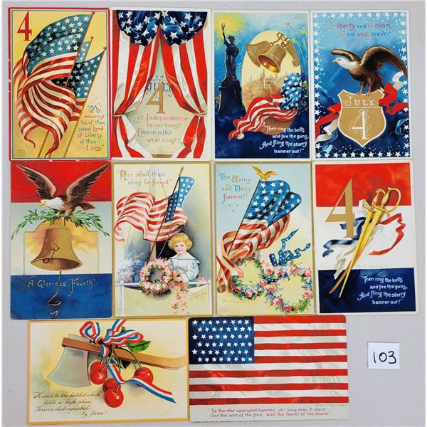 15 Patriotic Clapsaddle Holiday Greeting Postcards