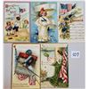 Image 1 : 5 Patriotic Greeting Holiday Postcards