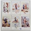 Image 1 : Group of 6 "Modern Humor" Children Series By The Sea Postcards