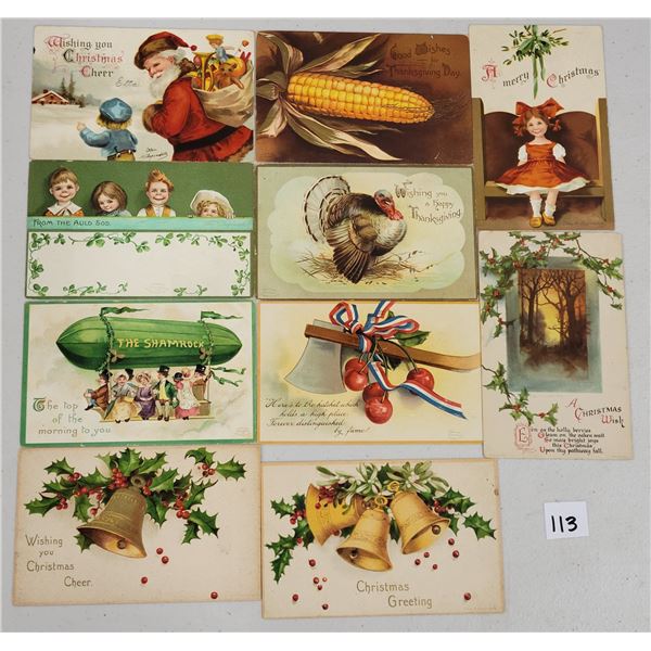 23 Clapsaddle Holiday Greeting Postcards