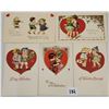 Image 1 : 5 Frexis Children Winsch Valentine's Day Holiday Postcards