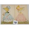 Image 1 : 2 Nister Valentine Sunbonnet Girl Holiday Postcards