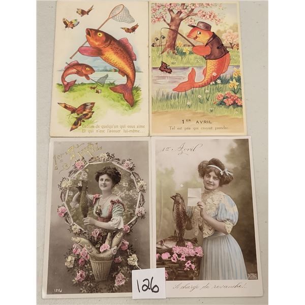 4 April 1st Holiday Postcards