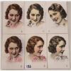 Image 1 : 6 Tinted Photo Pretty Lady & Roses Postcards