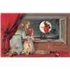 Image 1 : Tuck Series 150 Children In Window & Witch In Moonlight Halloween Postcard