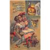Image 1 : Black Americana Halloween Pumpkin & Ghost Through Window Postcard