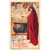 Image 1 : The Halloween Cauldron With In Red & Goblin Faces Winsch Postcard