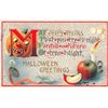 Image 1 : Halloween Greetings Pumpkin & Apple By Candle by HIR Postcard