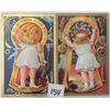 Image 1 : Pair of Nash Gold Border Halloween Girl Postcards