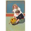 Image 1 : A Joyful Halloween PFB Children Carving Pumpkin Postcard