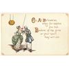 Image 1 : Leubrie Elkus Couple Bob For Apples Halloween Postcard