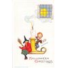 Image 1 : Sam Gabriel Brundage Witch & Boy on Candle Halloween Greetings Postcard