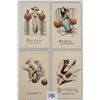 Image 1 : Group of 4 Gottschalk Halloween Lady Postcards