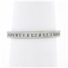 Image 1 : Platinum 0.77 ctw Channel Princess Diamond Milgrain Eternity Stackable Band Ring