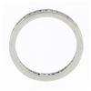 Image 8 : Platinum 0.77 ctw Channel Princess Diamond Milgrain Eternity Stackable Band Ring