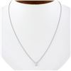 Image 1 : New 14k White Gold .34 ctw Pear Diamond Tear Drop Solitaire Pendant Chain Neckla