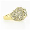 Image 7 : Estate 18k Yellow Gold 7.95 ctw GIA Round Brilliant Diamond Engagement Bombe Rin