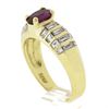 Image 1 : 18K Yellow Gold 1.43 ctw GIA Oval Red Ruby & Baguette Diamond Engagement Ring