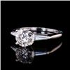Image 2 : 1.50 ctw K COLOR SI3 CLARITY CENTER Diamond Platinum Ring (1.78 ctw Diamonds)