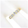 Image 3 : 18k Yellow Gold 1.22 ctw Round Ideal Low Profile Diamond 5 Stone Stack Band Ring
